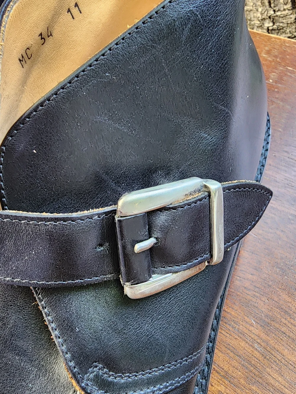 Mario Caligiuri Italy Black Leather Monk Strap Boots [11]